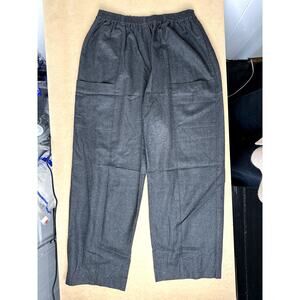 Eskandar Size 1 Charcoal Grey New Zealand Wool Pull On Pants Patch Pockets FLAW